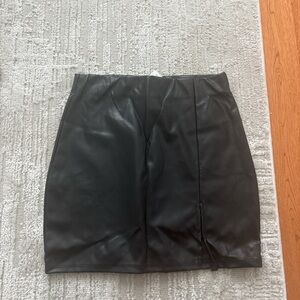 brand new faux leather mini skirt